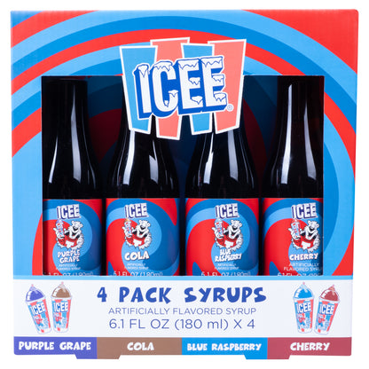 Icee Syrup Set New 4pk