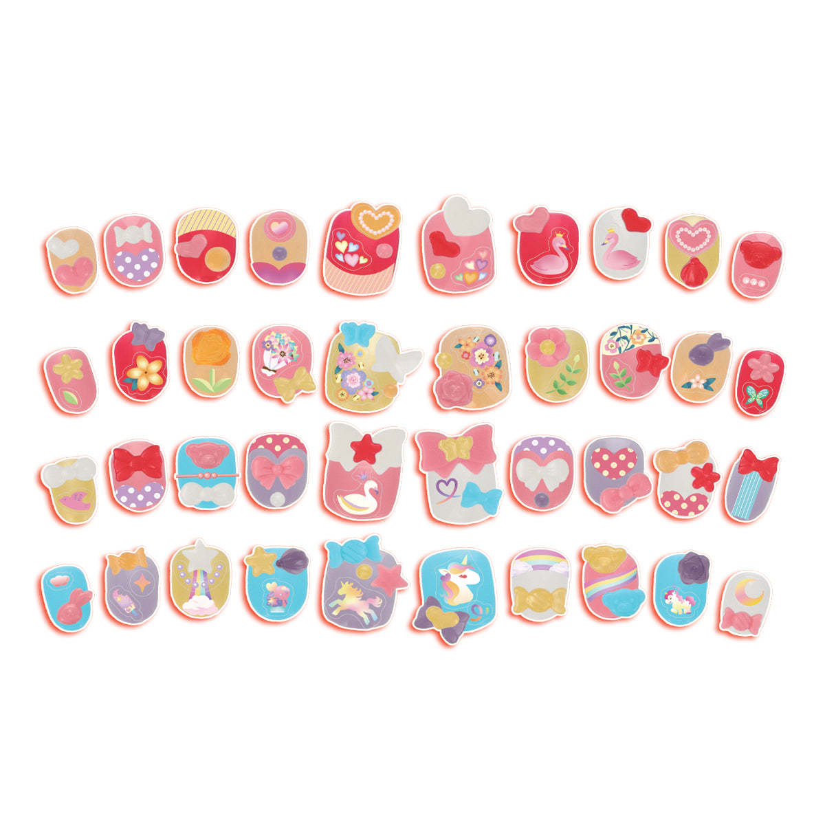 Hearts Ribbons Nail Refil