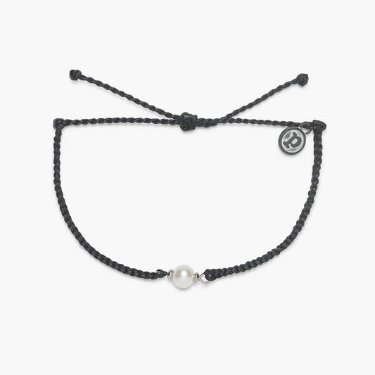 Simple Pearl Black Bracelet