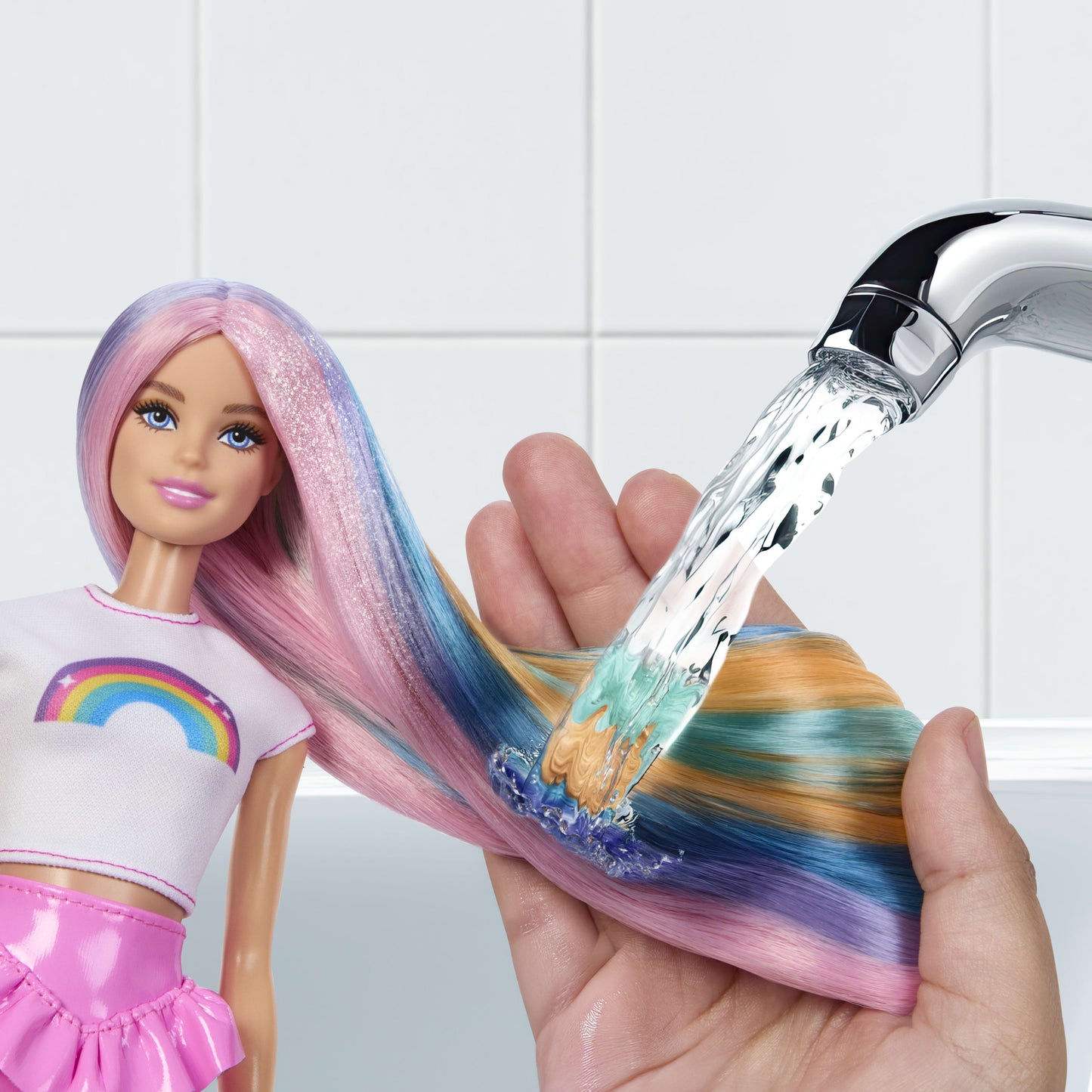 Barbie® Rainbow Sparkle Hair Doll