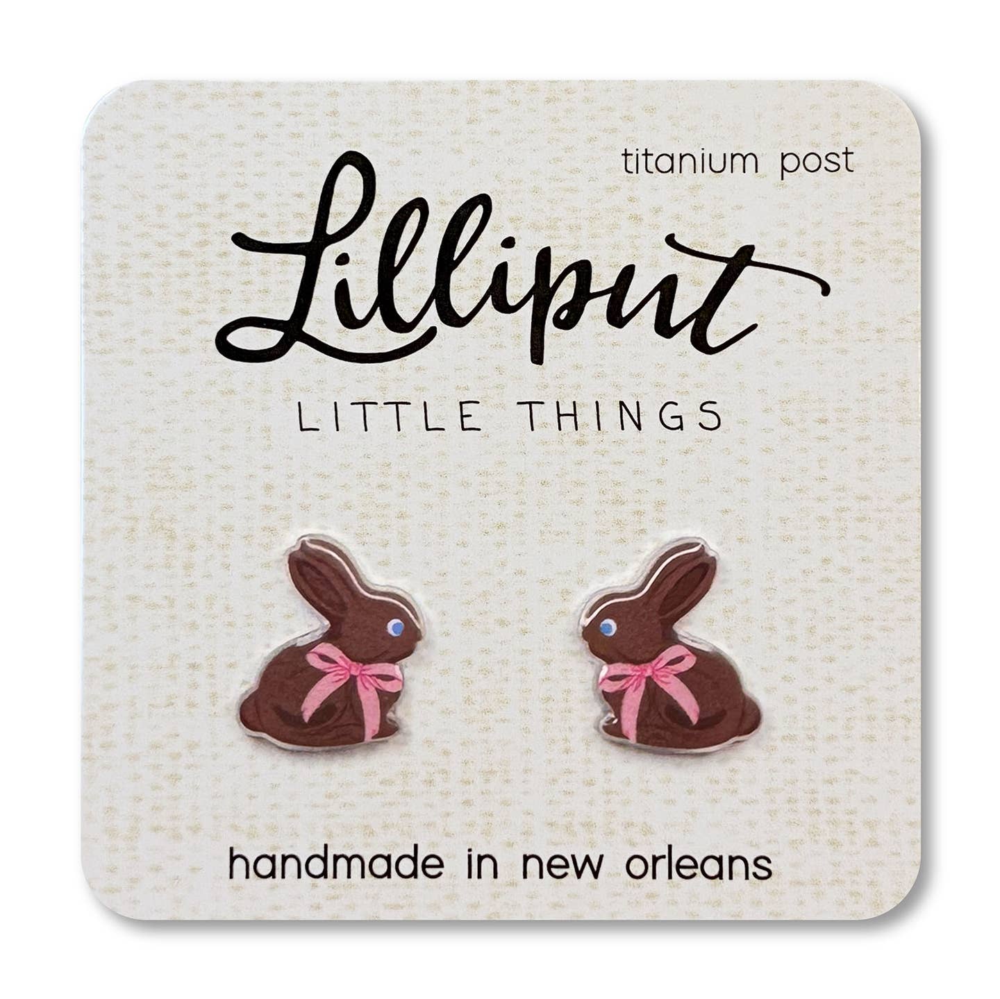 Chocolate Bunny Earrings