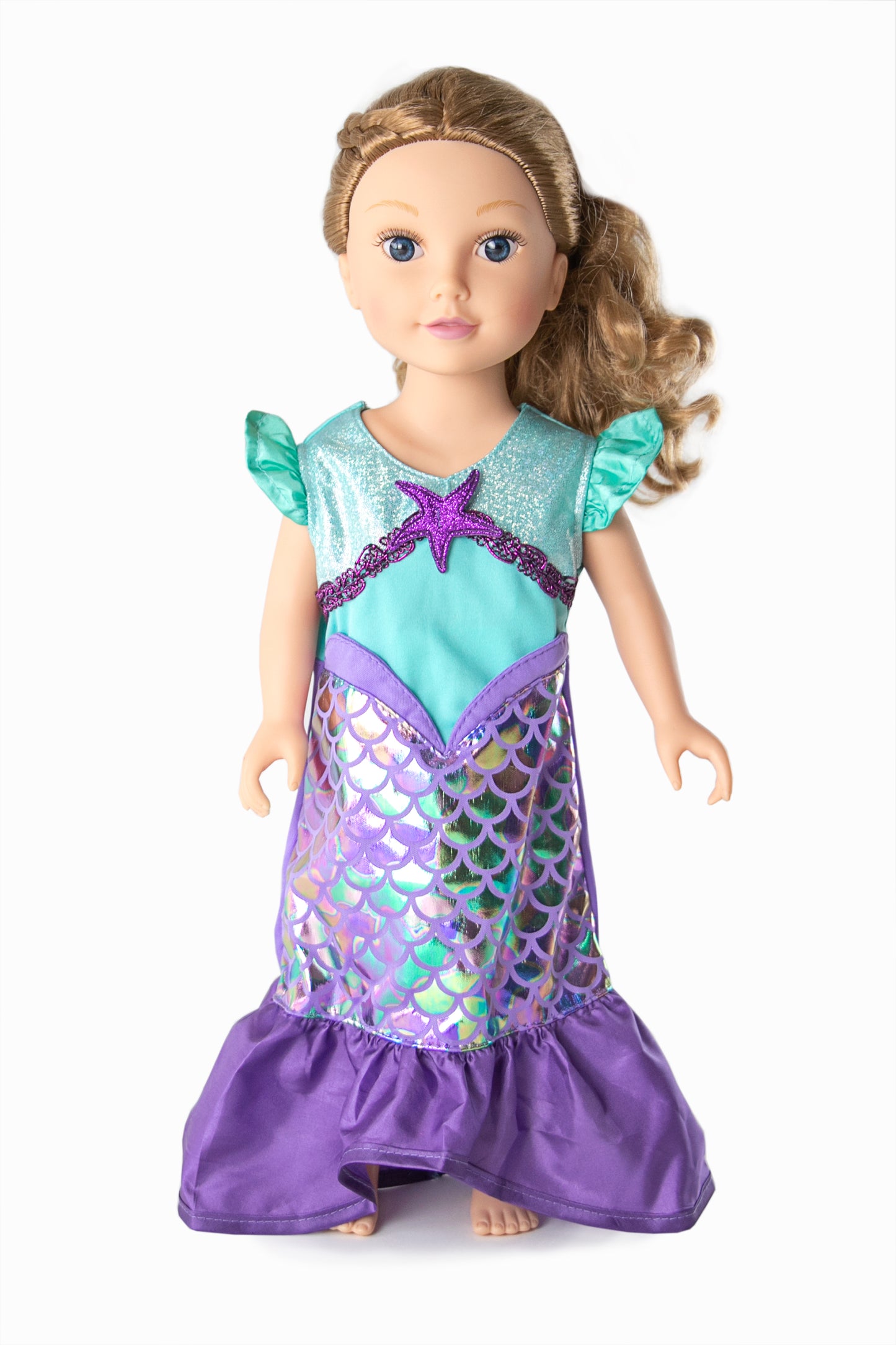 Doll Dress Purple Mermaid