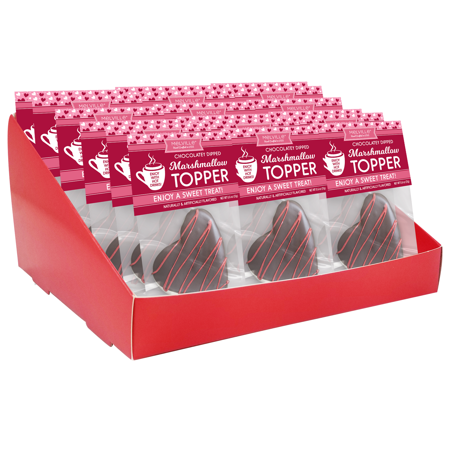 Chocolate Heart Marshmallow Toppers
