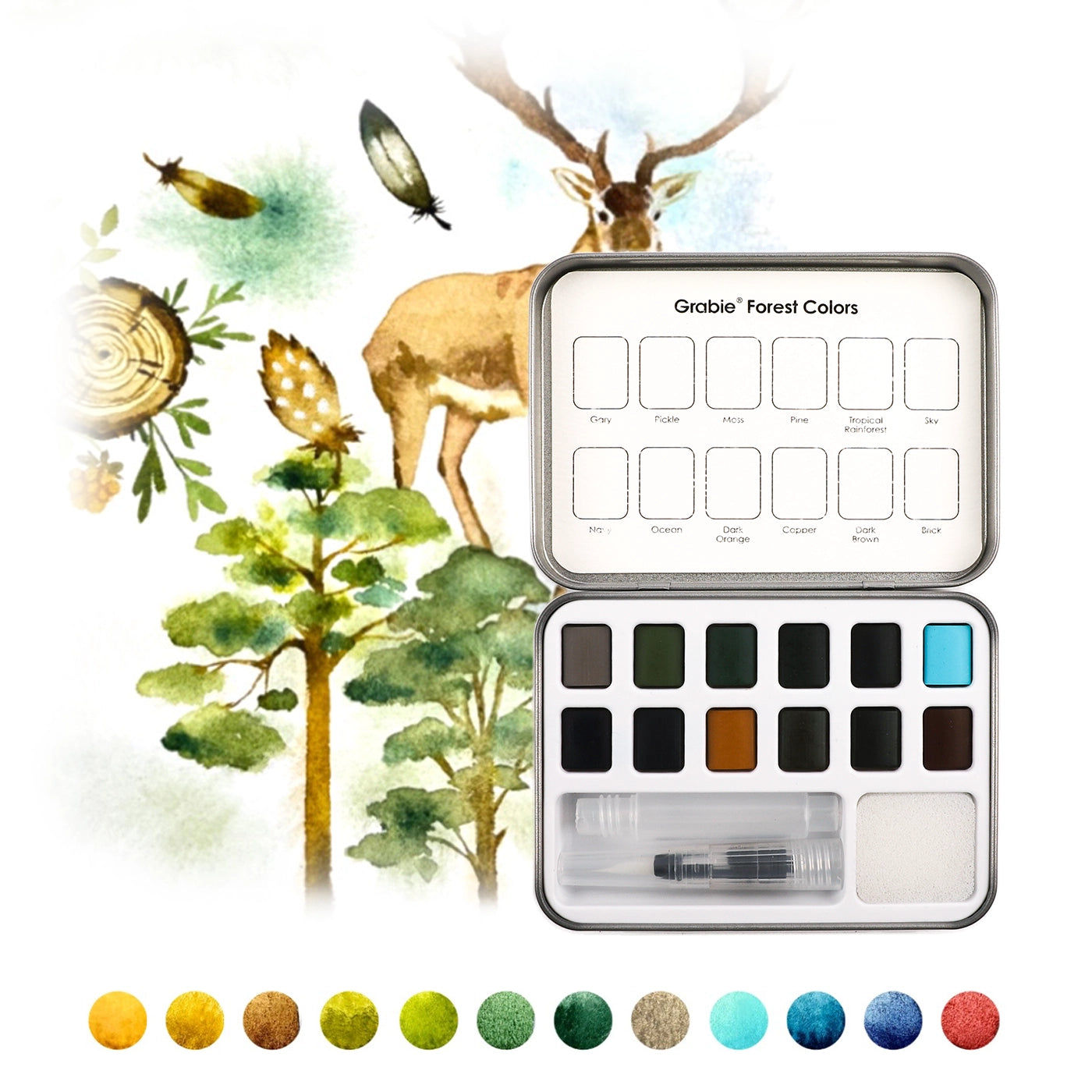 Forest Colors Watercolor Pocket Set