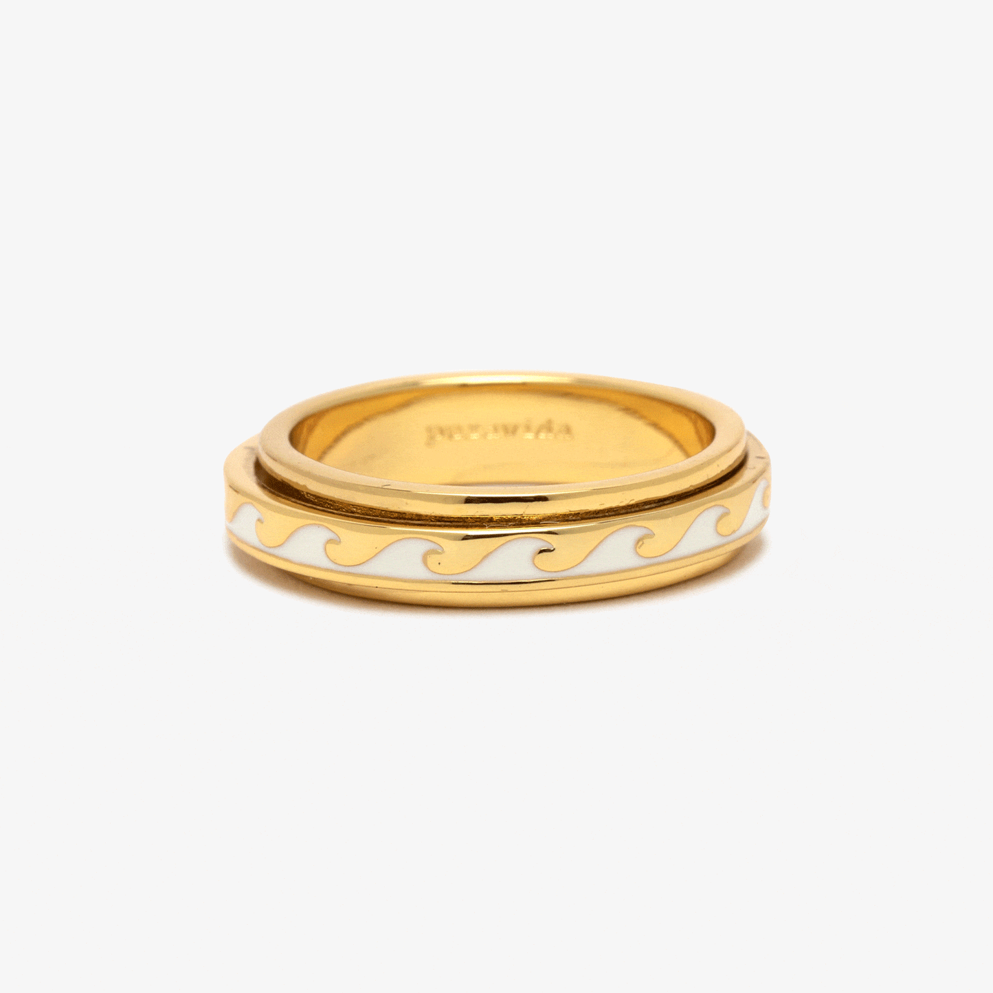 Gold Wave Fidget Ring Size 6