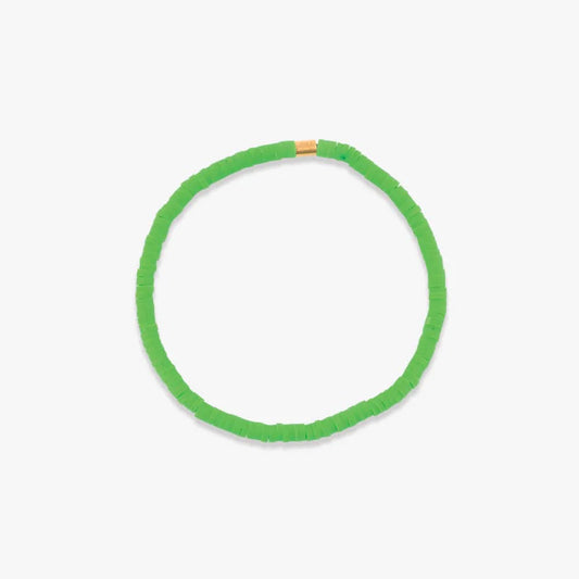 Bright Green Disc Bracelet