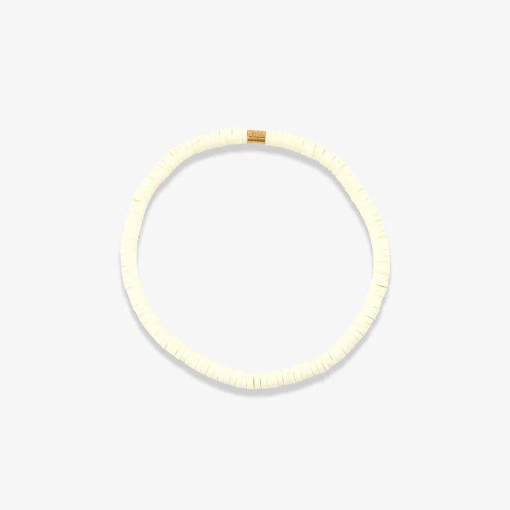 Cream Disc Bracelet