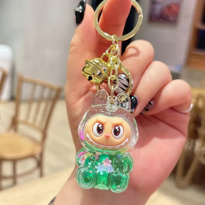 Light Green Shiny Keychain Labubu