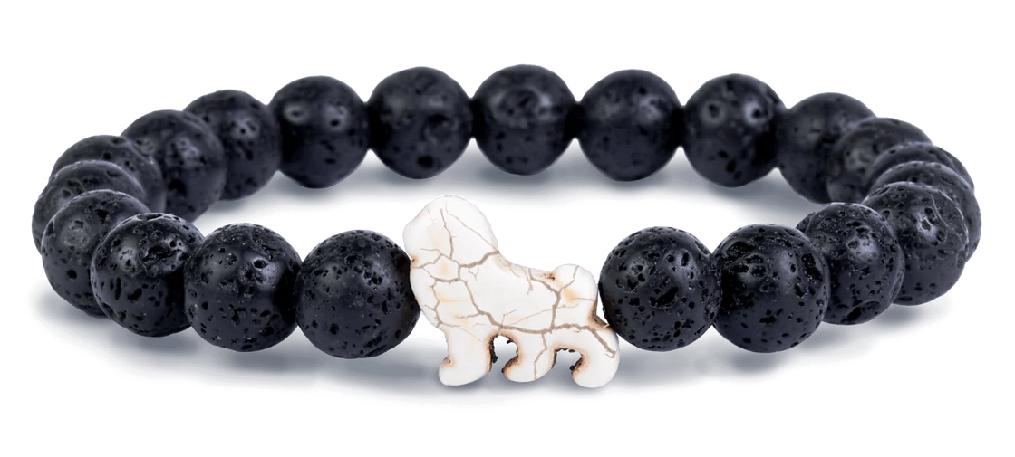 Lava Stone Lion Bracelet