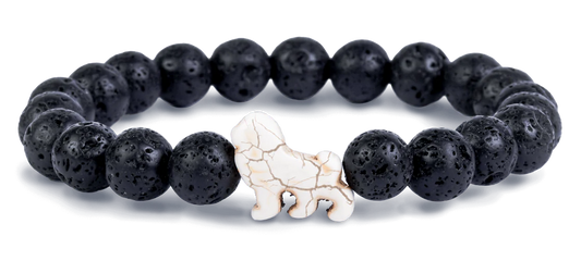 Lava Stone Lion Bracelet