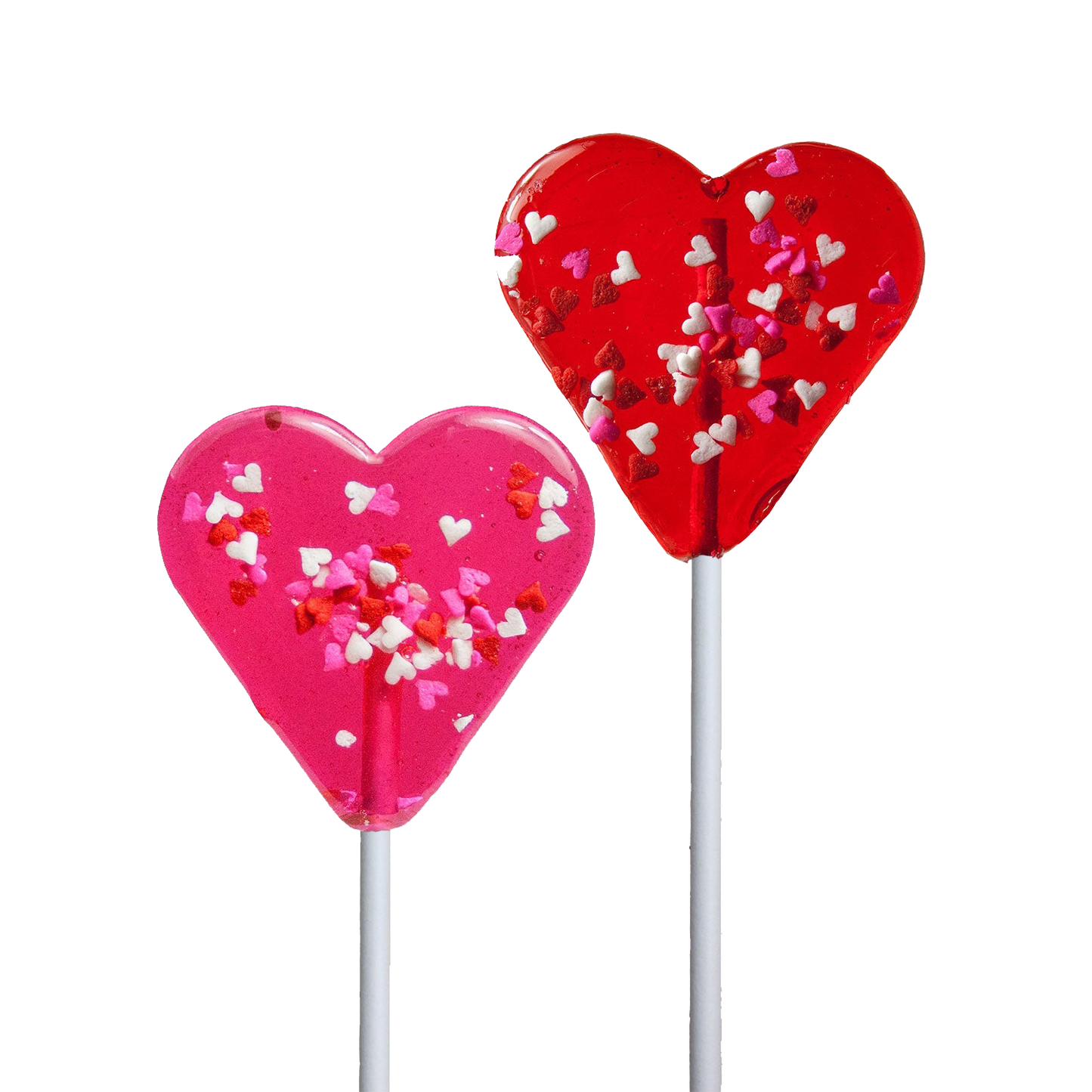 Mini Confetti Heart Lollipops