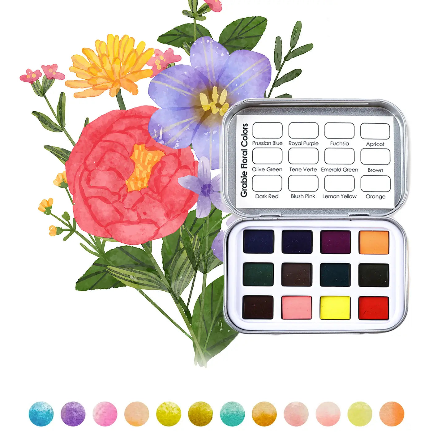 Floral Watercolor Pocket Set