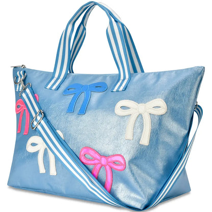 Patched Bow Overnight Bag
