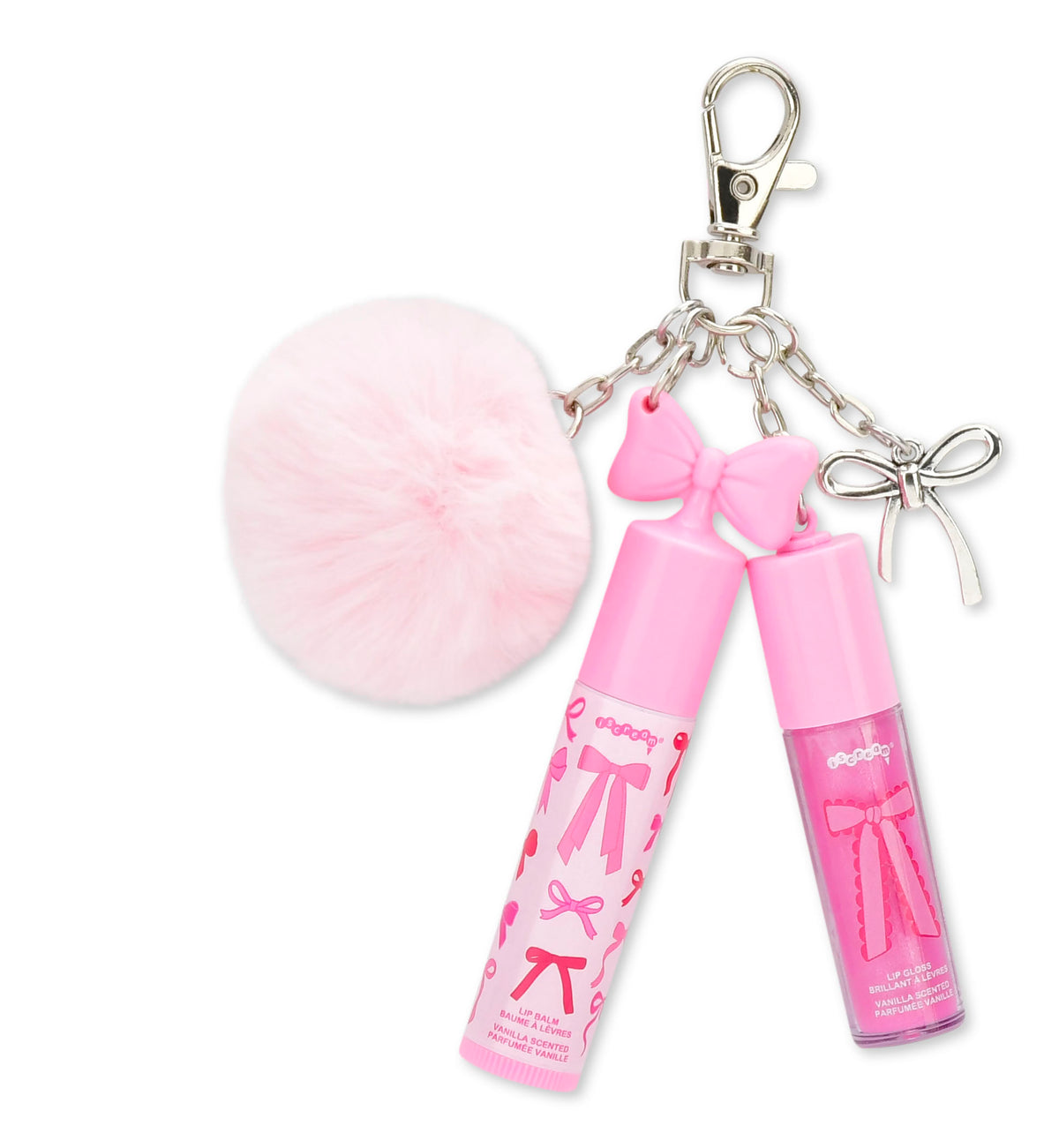 Bows Lip Gloss & Lip Oil Key Chain Set