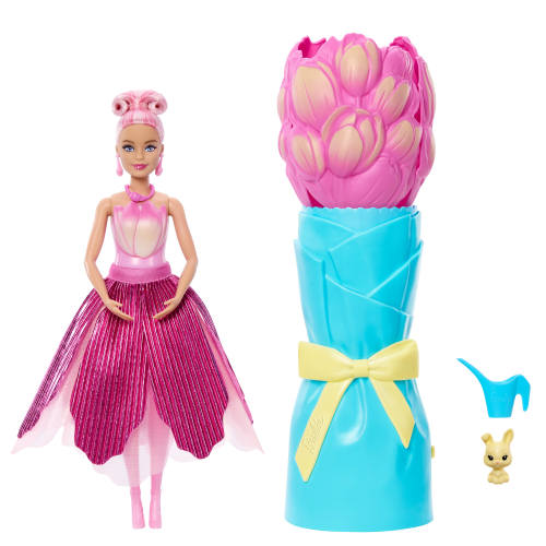 Pink BARBIE® PETAL POP™ Doll and Accessories