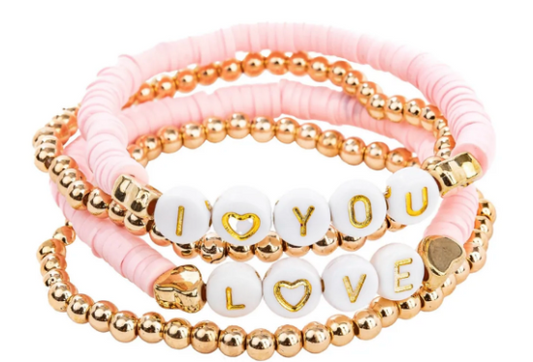 Pink Love Bracelet 4pc