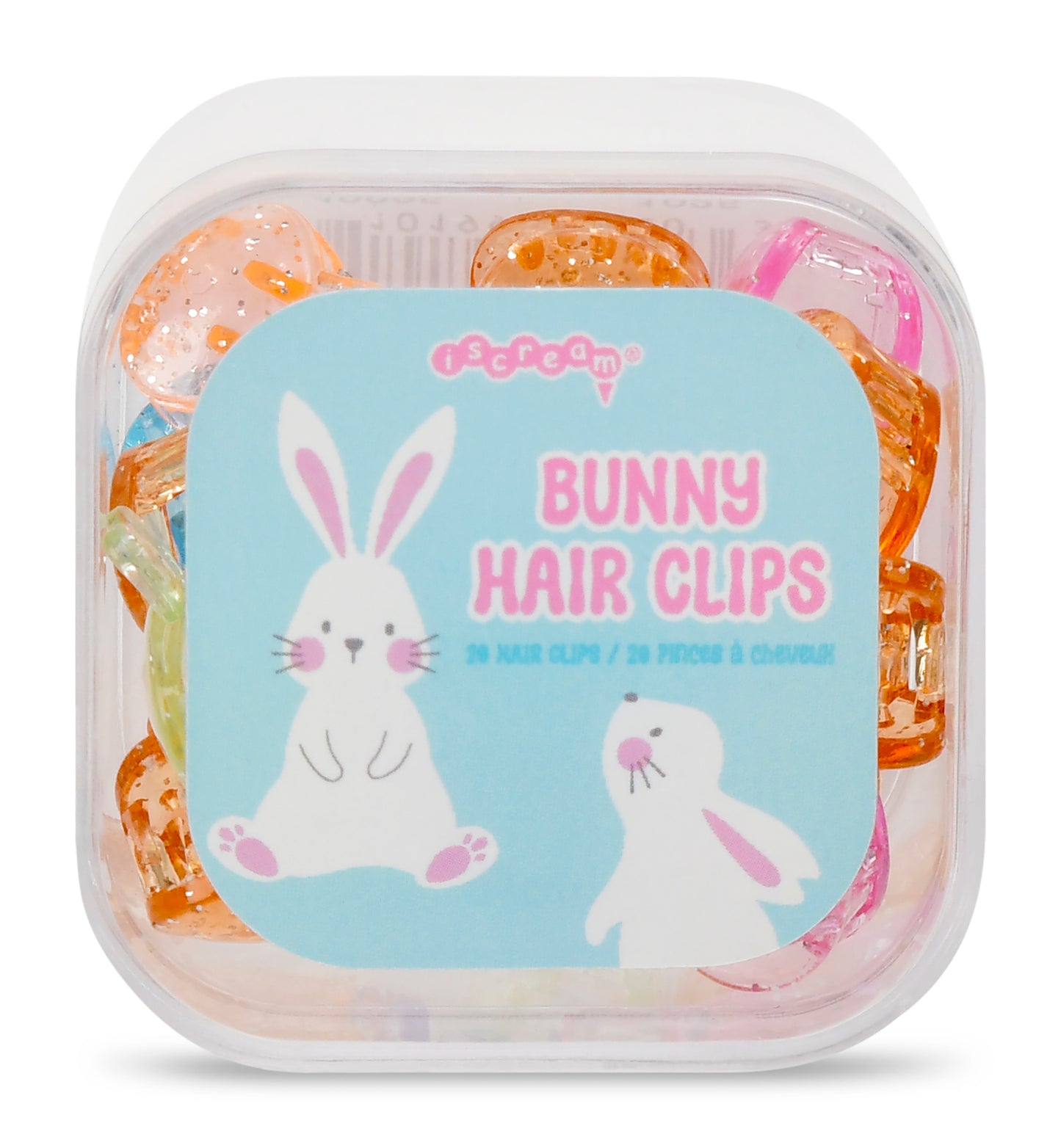 Colorful Bunny Mini Hair Clips - 6 clips