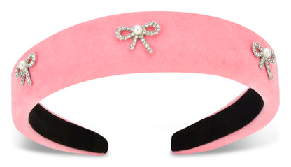 Rhinestone Bows Pink Headband