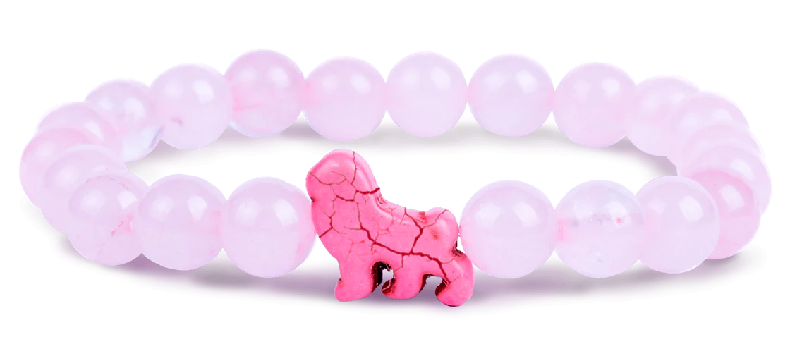 Pink Stone Lion Bracelet