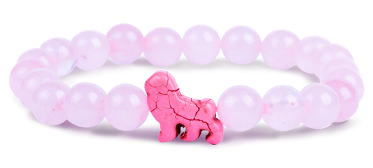 Pink Stone Lion Bracelet