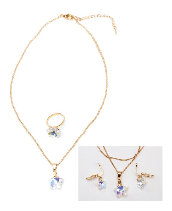 Holo Star Necklace & Ring Set