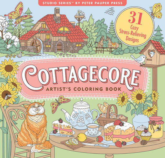 Cottagecore Adult Coloring Book