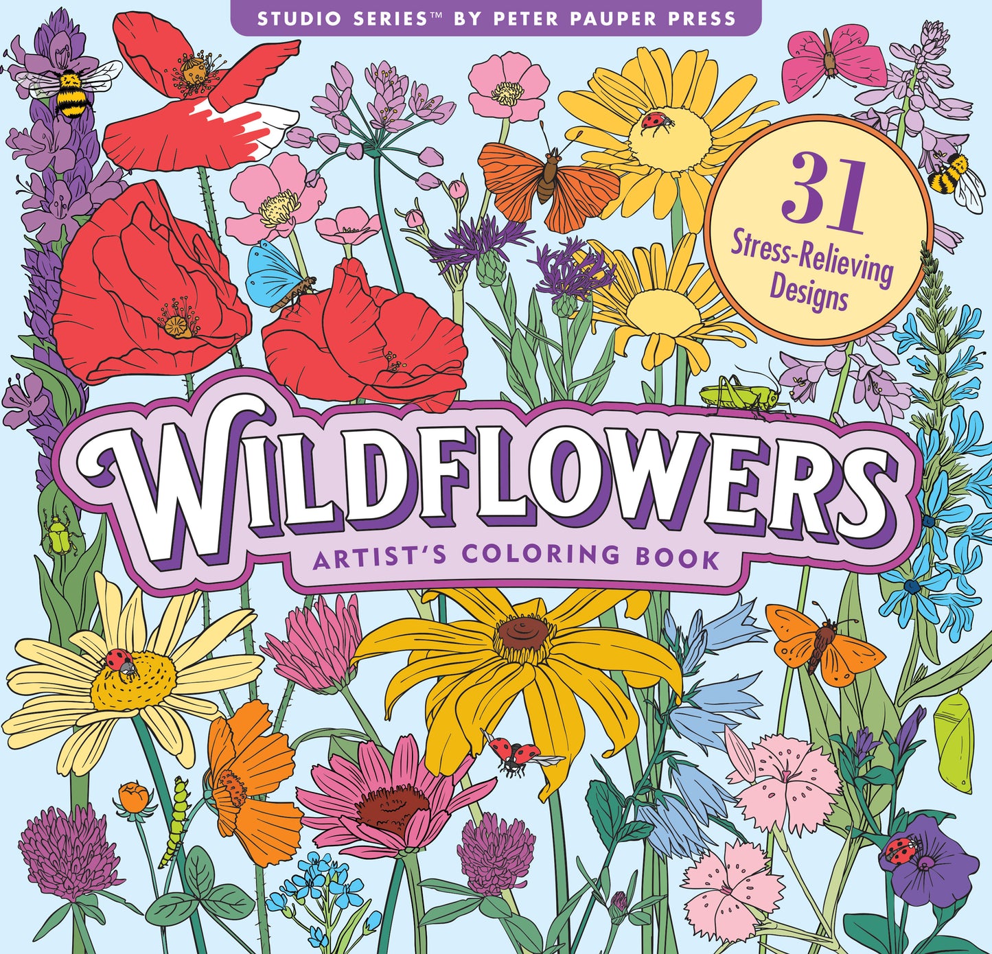 Wildflowers Adult Coloring Book