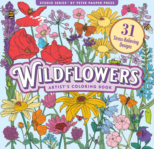 Wildflowers Adult Coloring Book