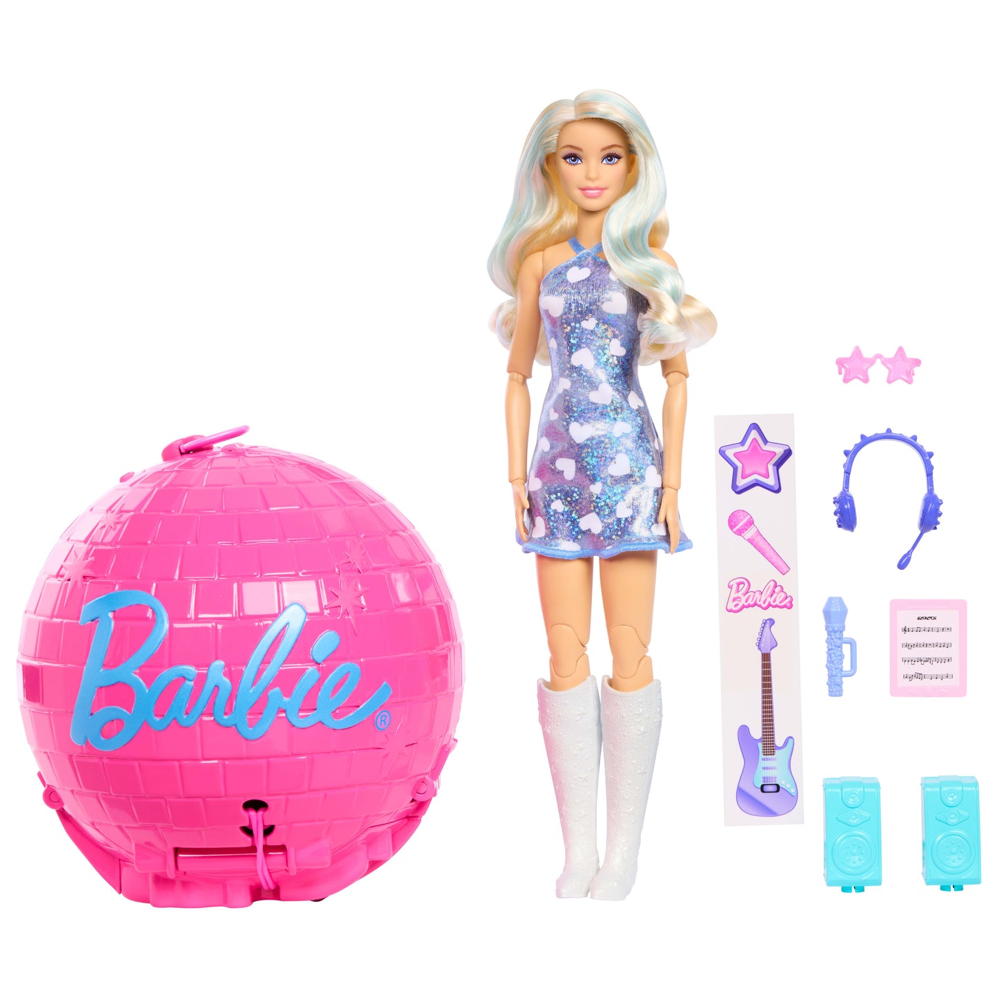 BARBIE® Roll & Reveal™ Pop Star Doll and Accessories