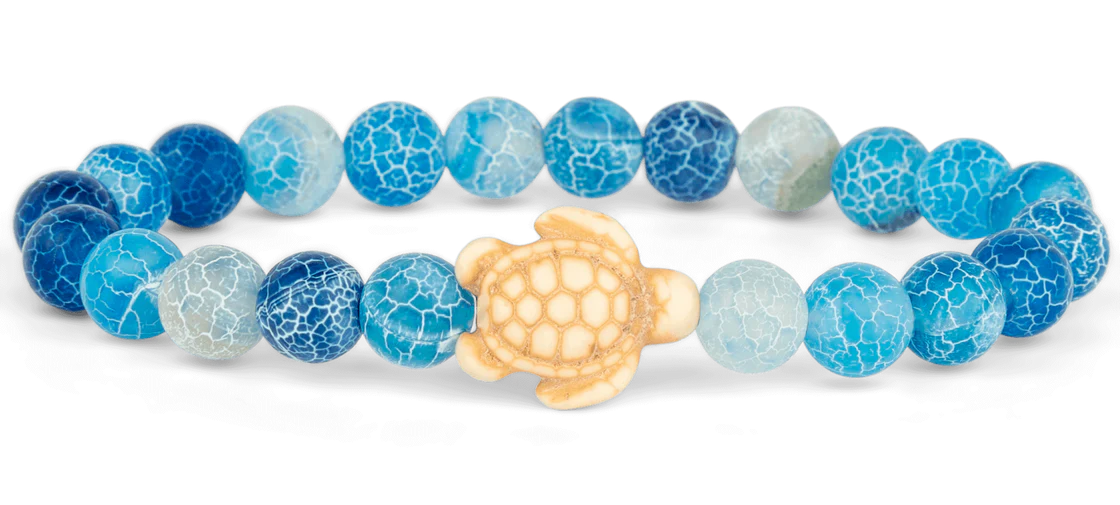 Sea Turtle Bracelet Aqua Blue