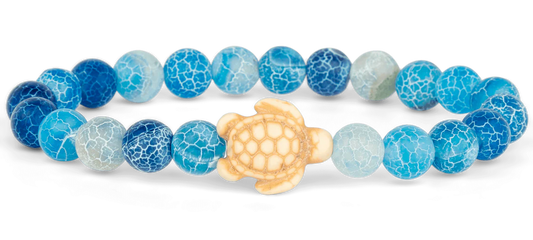 Sea Turtle Bracelet Aqua Blue