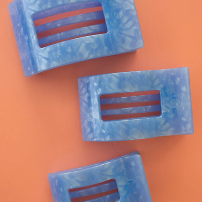 Blue Lagoon Flat Rectangle Hair Clip