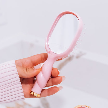 Mini Bubblegum Pink Detangler Hair Brush for Medium Hair