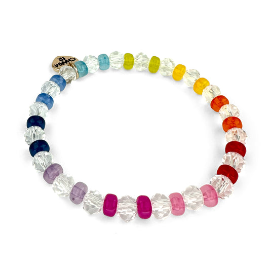 Rainbow Clear Stretch Bracelet