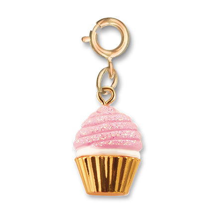 Gold Glitter Cupcake Charm