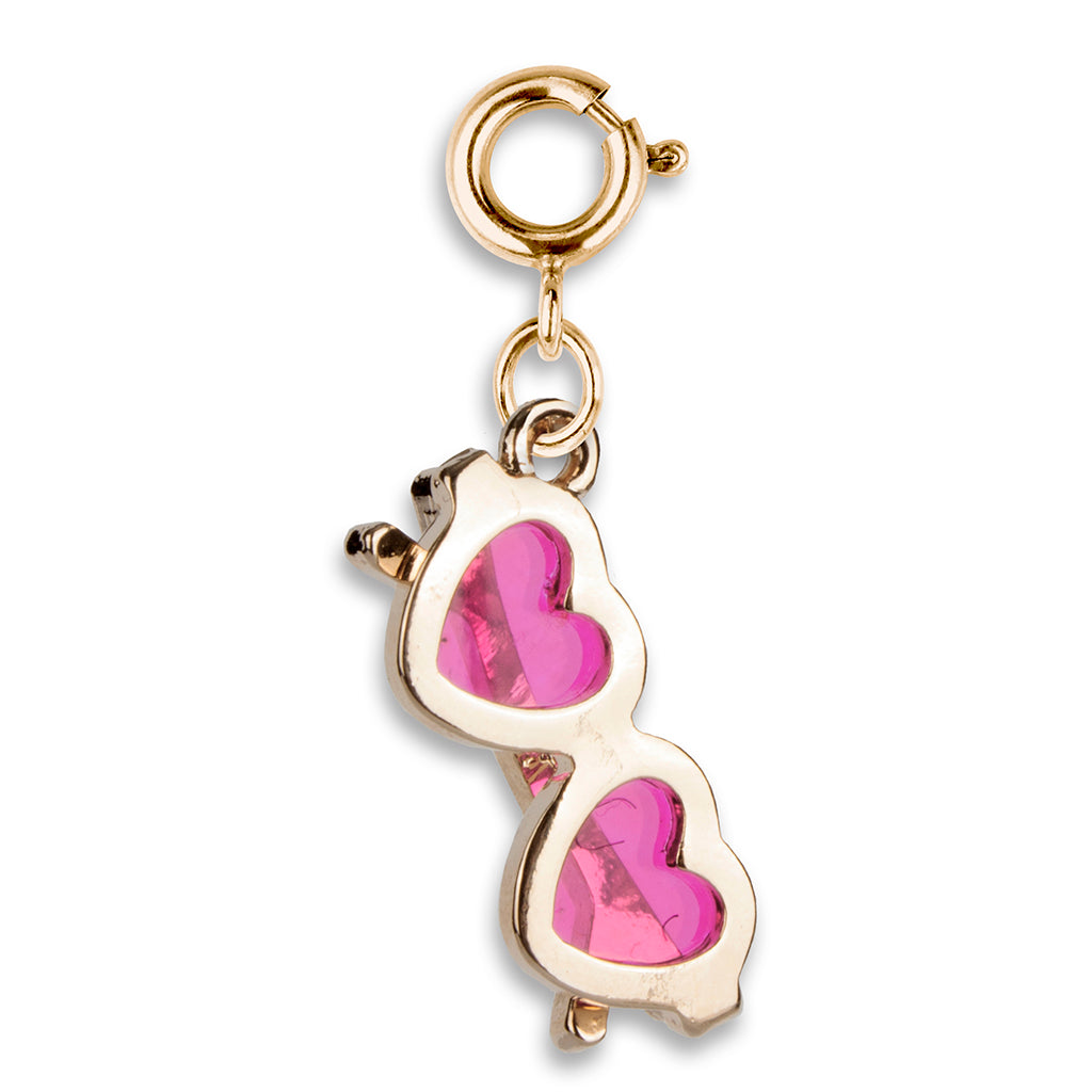 Gold Heart Glasses Charm