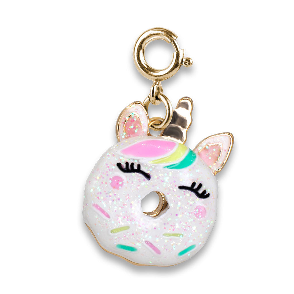 Unicorn Donut Charm Gold