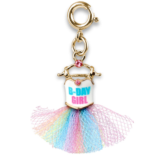Gold B-Day Girl Tutu Charm