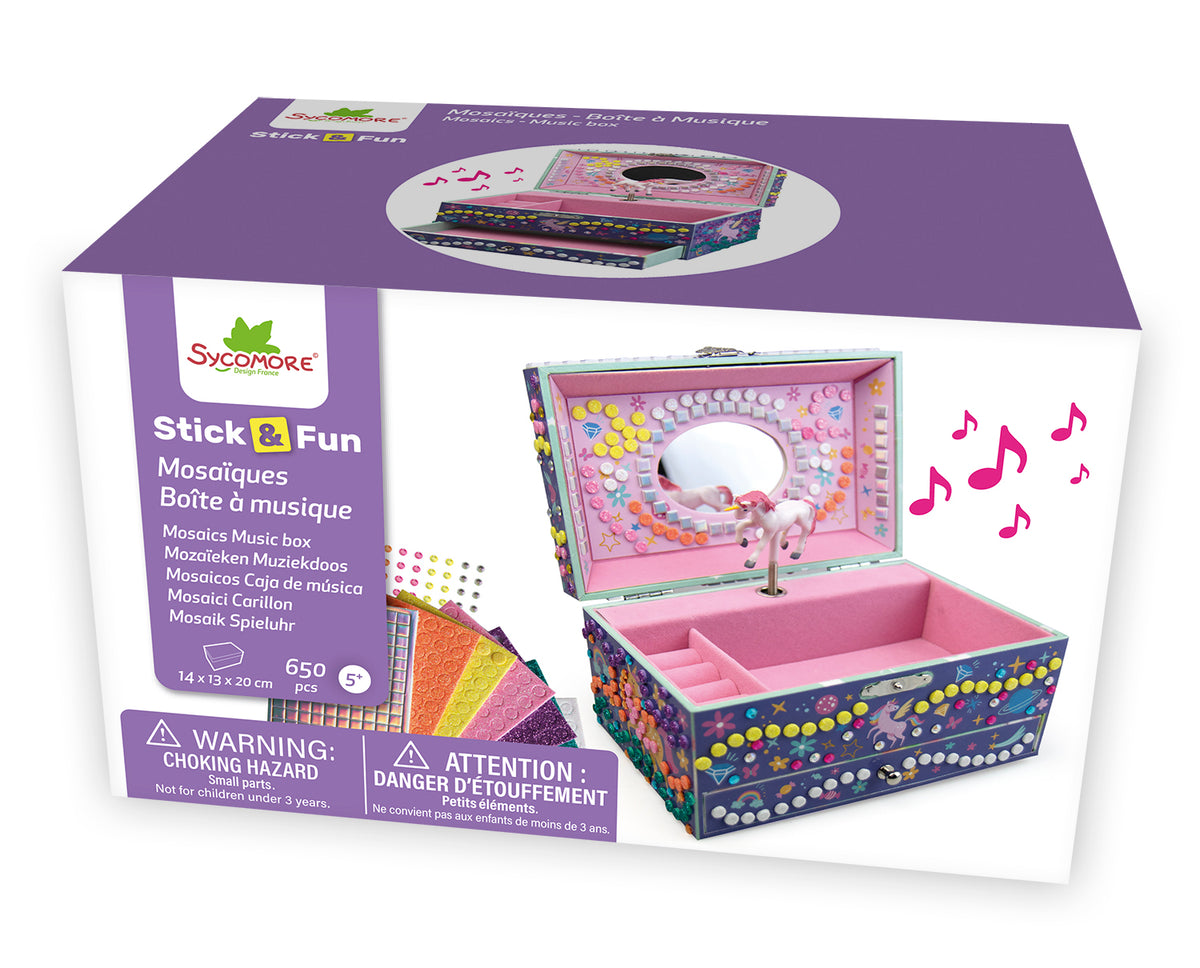 Unicorn 3D Mosaics Music Box