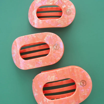 Dreamsicle Flat Round Hair Clip