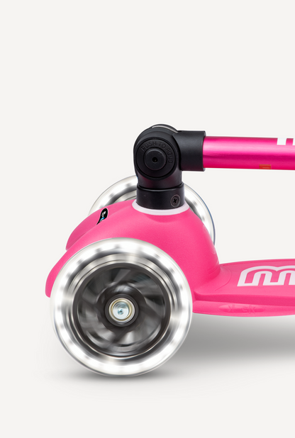 Pink Mini Deluxe Foldable LED Scooter