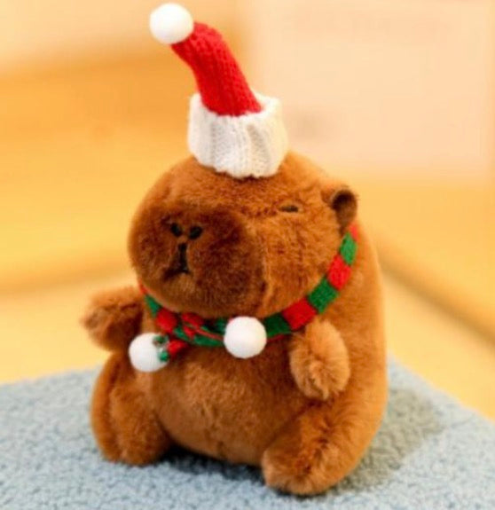 Capybara W/Santa Hat
