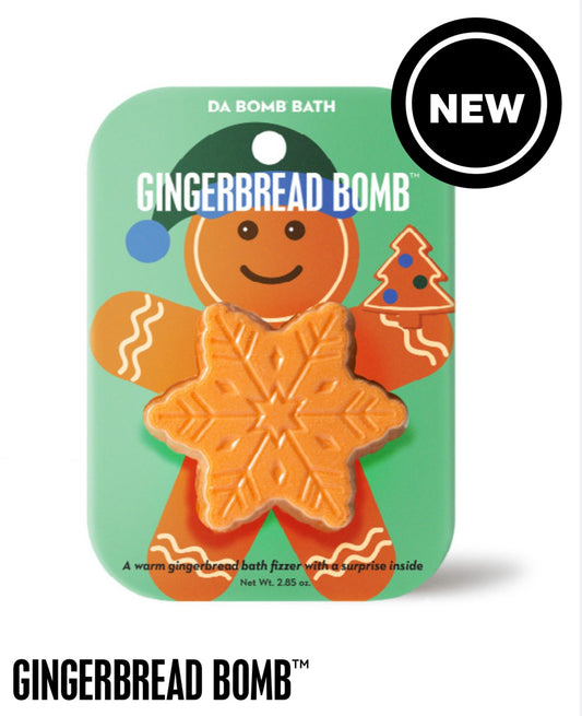 Gingerbread Man Snowflake Bath Bomb