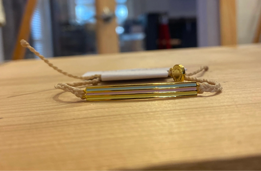 Enamel Stripe Charm Bracelet