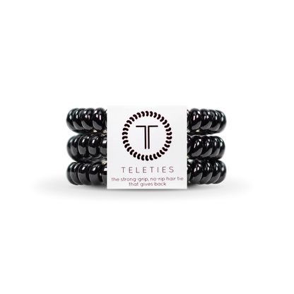 Jet Black Small 3pack Hairties