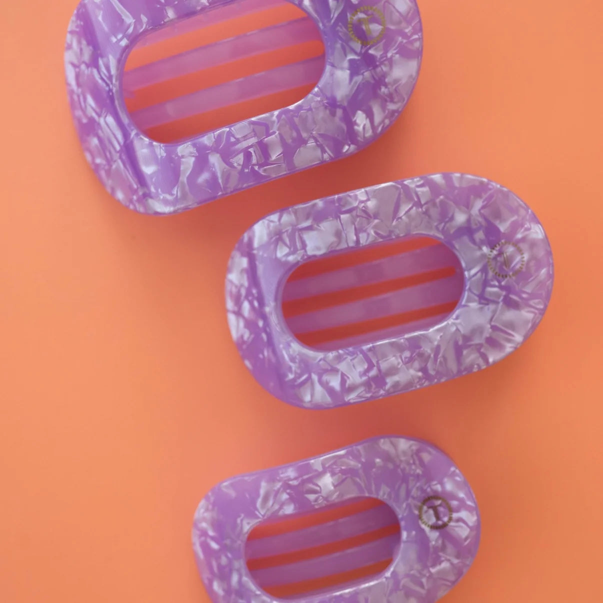 Lavender Mist Flat Round Hair Clip