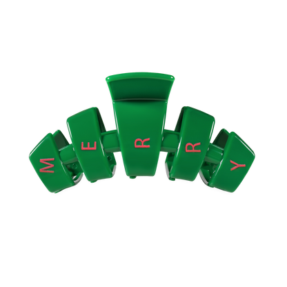 Classic Merry Everything Medium Claw Clip