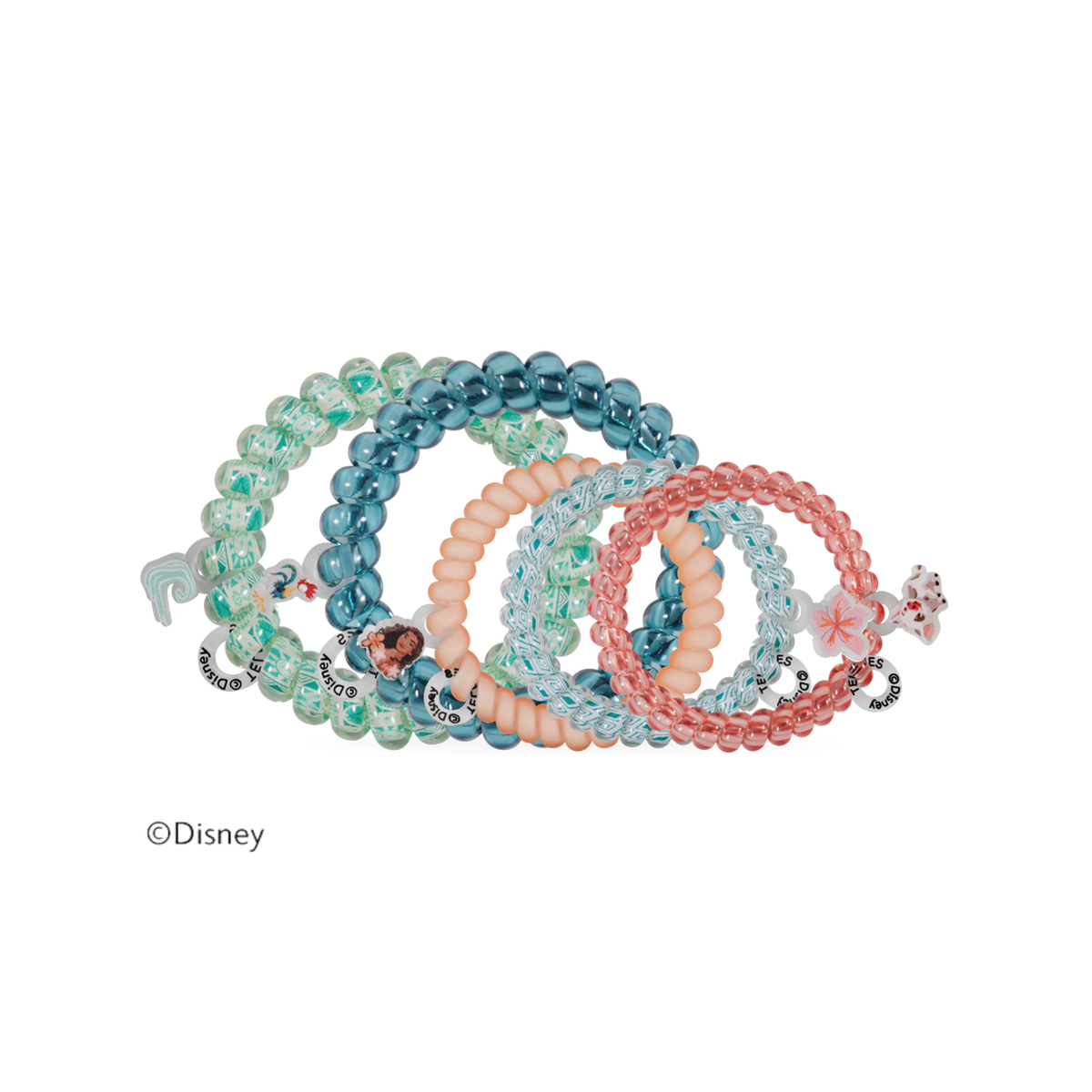 Moana and Friends Mixed Hair Ties - Mix Pack