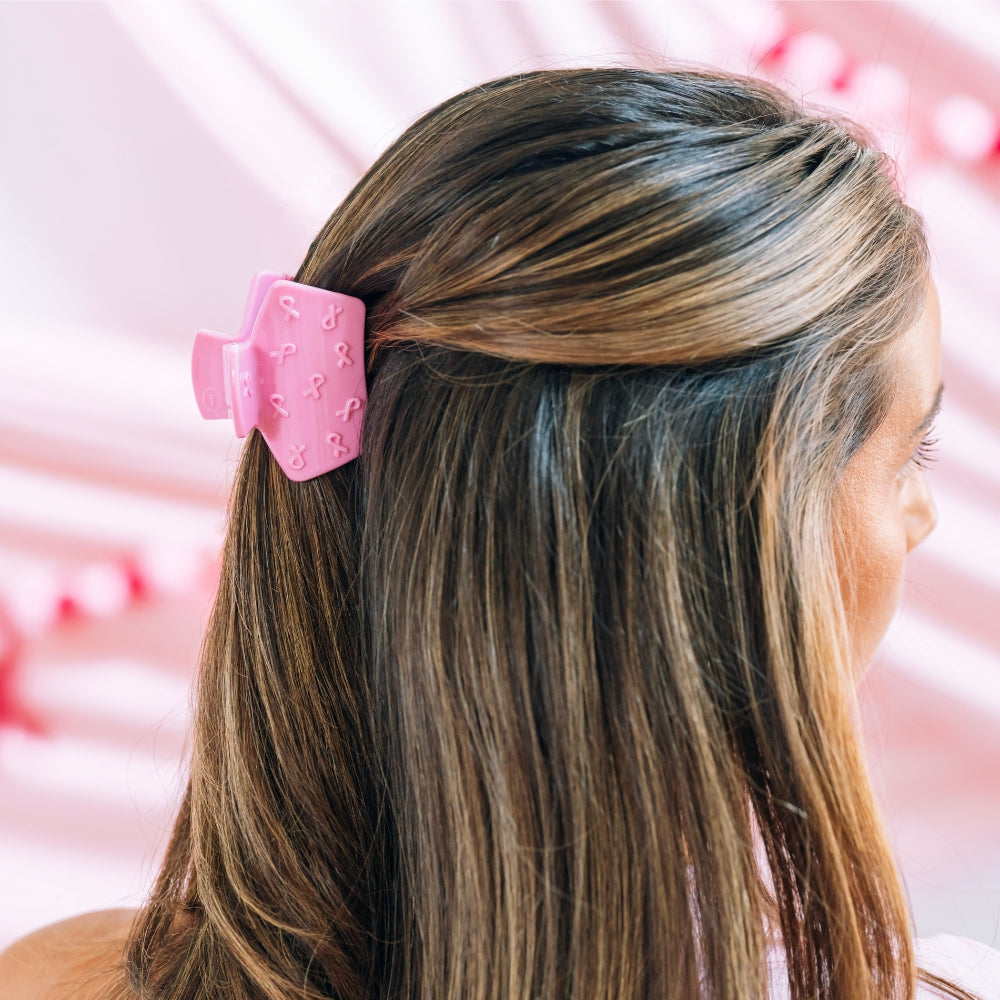 Classic Pink Ribbon Petite Claw Clip