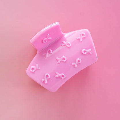 Classic Pink Ribbon Petite Claw Clip